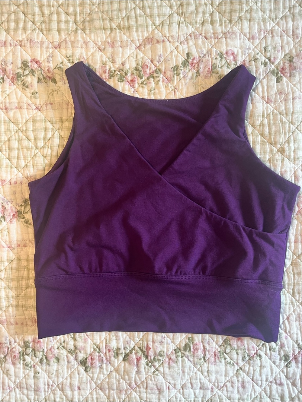 Free Label Purple Dani Bra Reversible Longline Crop Top Bralette - Size M